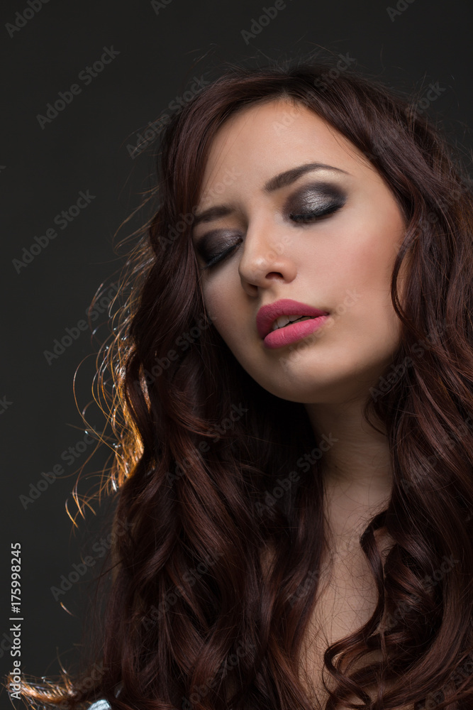 Fototapeta premium Young woman with long hair