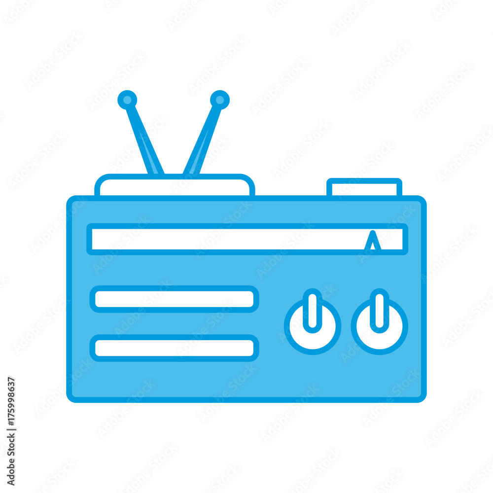 Old radio stereo icon vector illustration graphic design Old radio stereo icon vector illustration graphic design