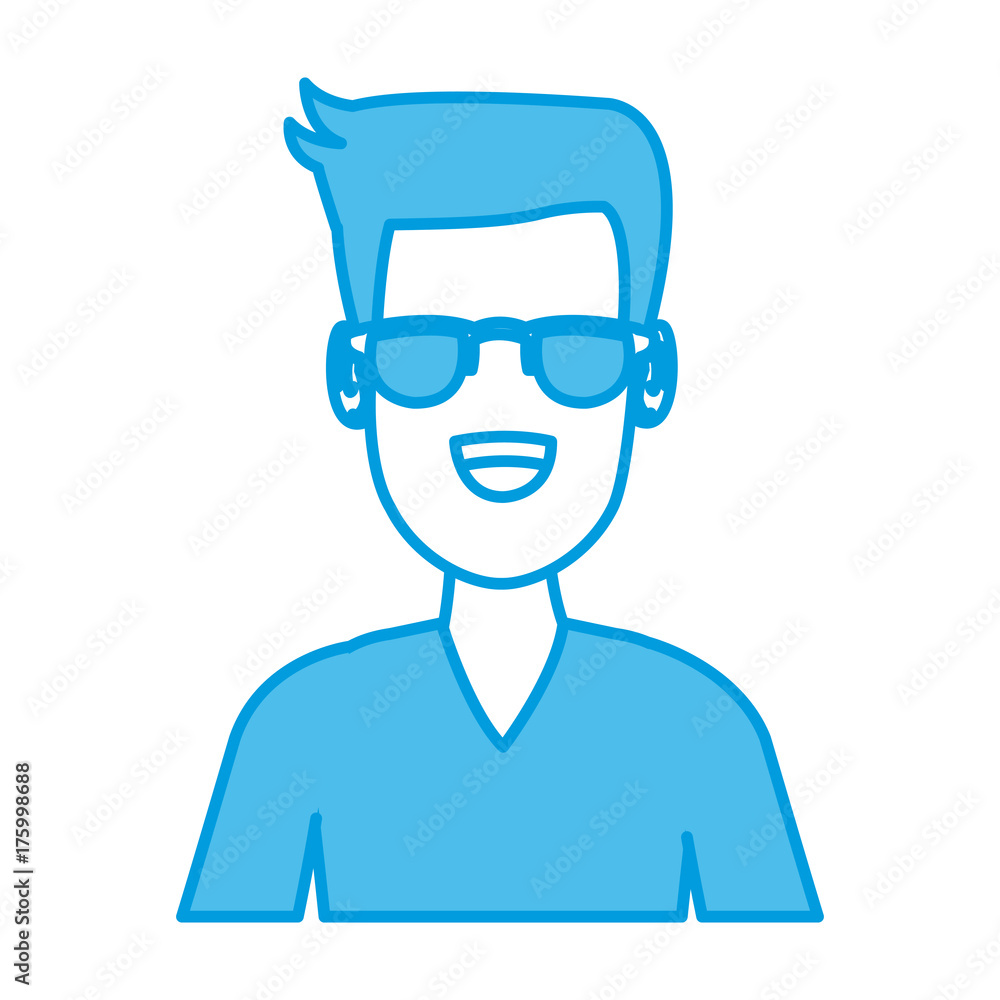 Man with sunglasses icon vector illustration graphic design Man with sunglasses icon vector illustration graphic design
