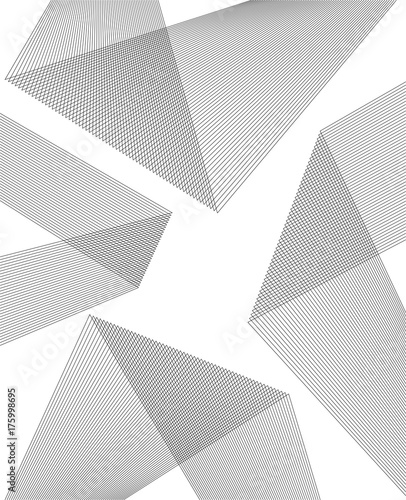 Design element poligonal from many parallel lines20