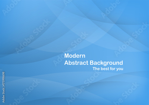 Abstract blue curve background with copy space.