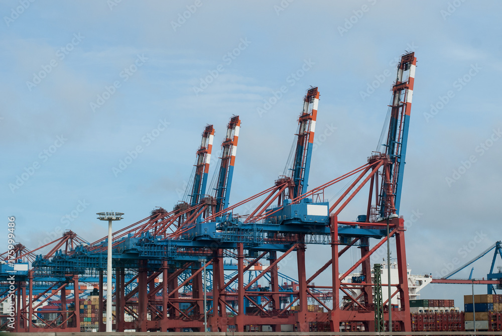 A large container terminal in a seaport A large container terminal in a seaport