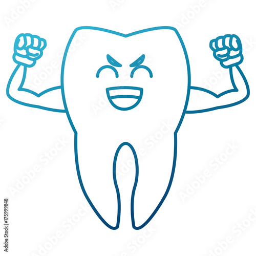 Cute tooth cartoon icon vector illustration graphic design