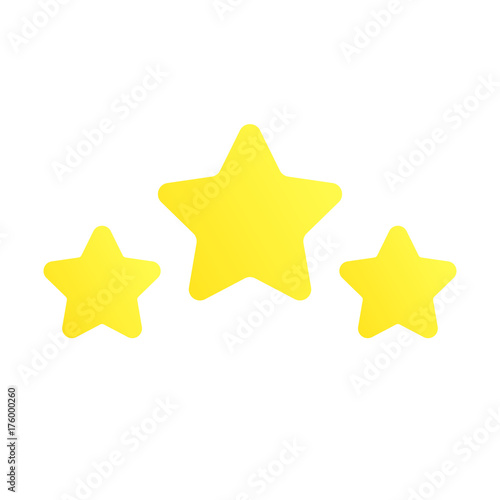 Stars rating. Level Completed. Level up. Element for game design. Vector