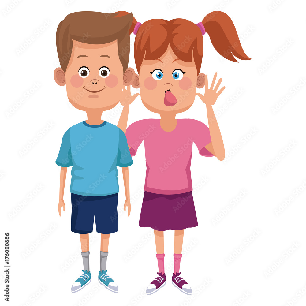 Cute kids friends cartoon icon vector illustration graphic design Cute kids friends cartoon icon vector illustration graphic design