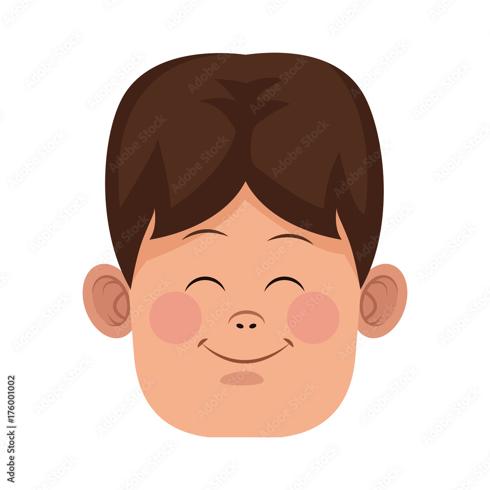Funny boy face icon vector illustration graphic design Funny boy face icon vector illustration graphic design