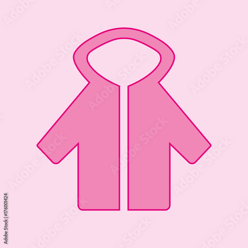 Jacke - Piktogramm - pink auf rosa Hintergrund