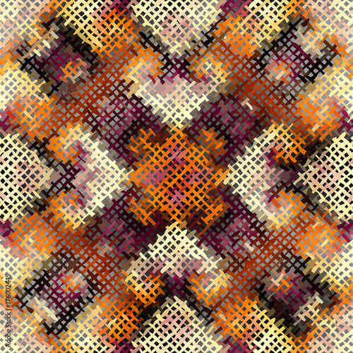 Seamless background pattern. Imitation of a texture of rough canvas painted with paint.