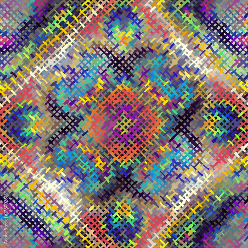 Seamless background pattern. Imitation of a texture of rough canvas painted with paint.