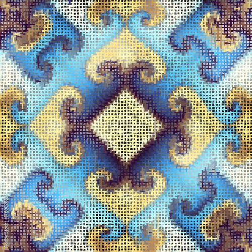 Seamless background pattern. Imitation of a texture of rough canvas painted with paint.