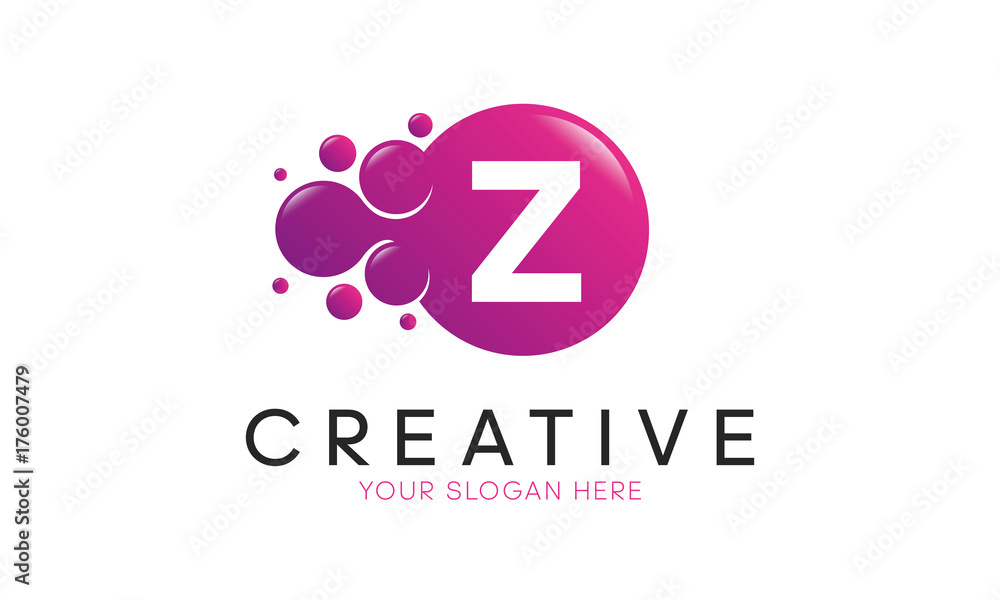 Dots Letter Z Logo. Z Letter Design Vector with Dots. Dots Letter Z Logo. Z Letter Design Vector with Dots.