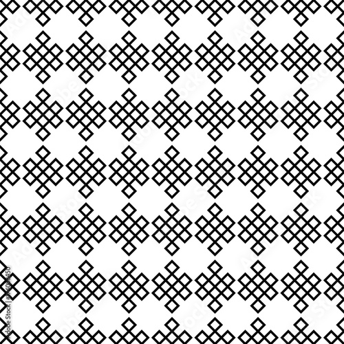 Seamless pattern of the endless knots, palbeu signs.