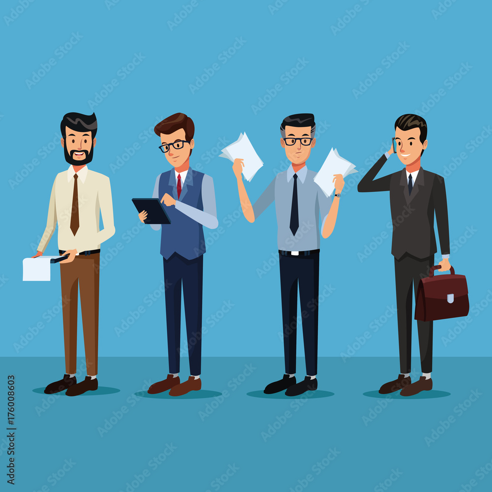 Fototapeta premium Business people cartoon icon vector illustration graphic design