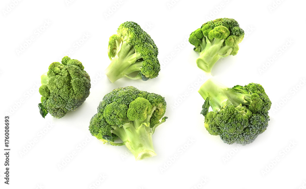 Fresh broccoli isolated on white Fresh broccoli isolated on white