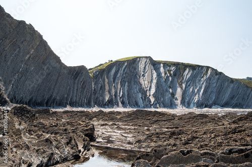 Spanien - Baskenland - Zumaia - Flysch an der  Playa De Sakoneta photo