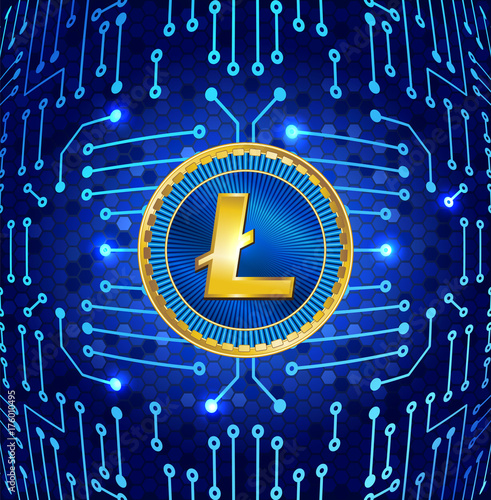 Virtual symbol of the coin litecoin