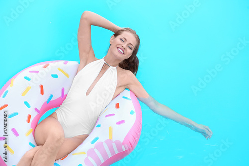 Beautiful young woman relax...