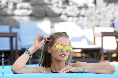 Beautiful young woman relax...