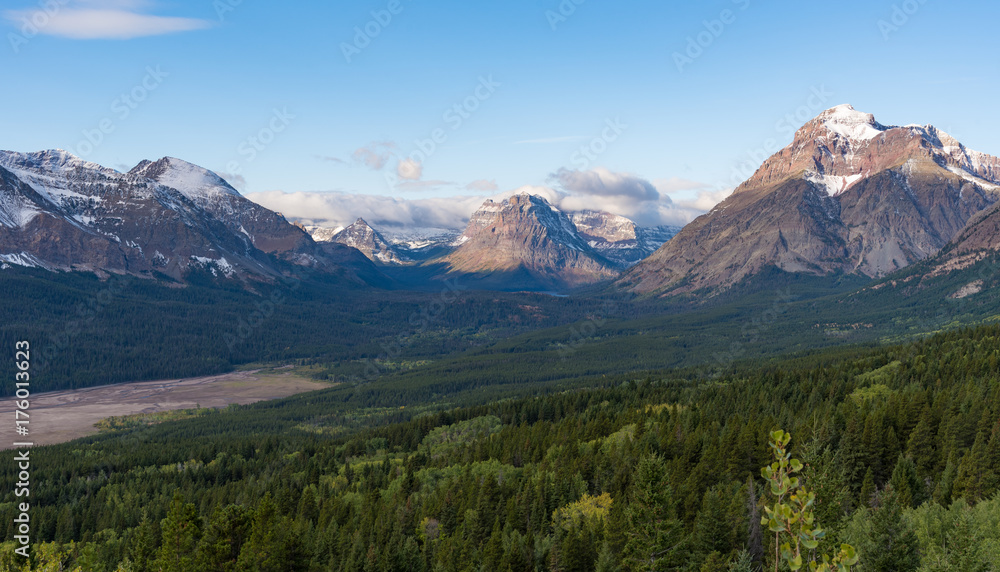 Looking towards Many Glacier from Lake Sherburne