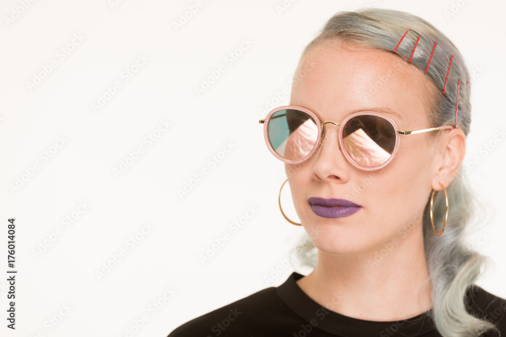 Female model with sunglasses