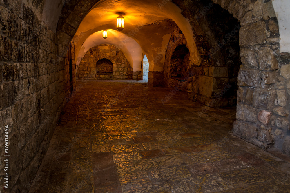 Interior of the King David's Tomb in Jerusalem, Israel