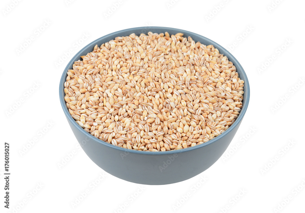 Barley grits in bowl Barley grits in bowl
