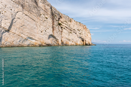 Beautiful rocky coast of island of Zakynthos. Greece.