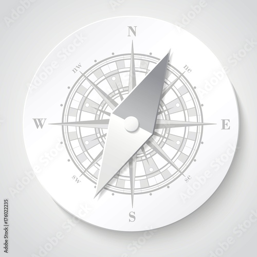 Paper compass (windroses) . Raster illustration.