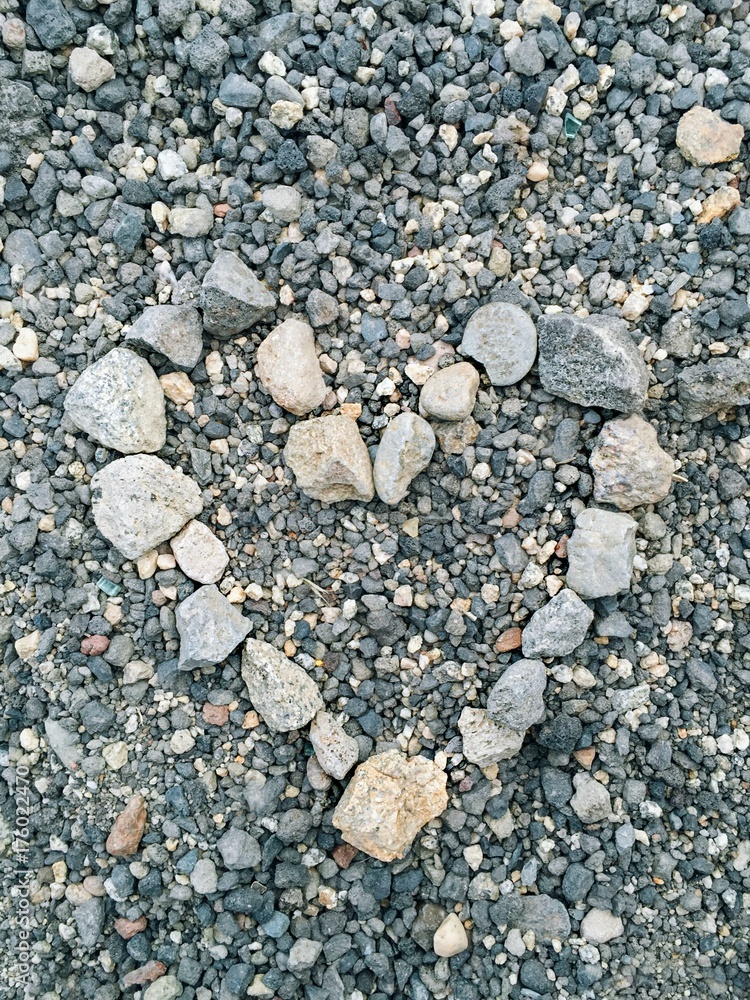 Rocks formed into the shape of a heart Rocks formed into the shape of a heart