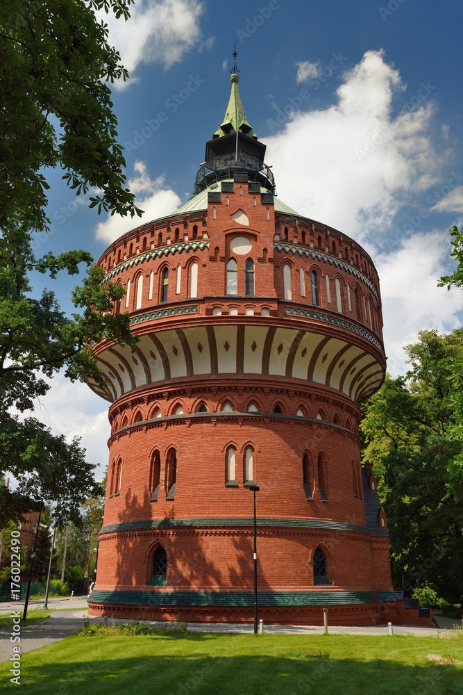 Water Tower in Bydgoszcz, Poland.
