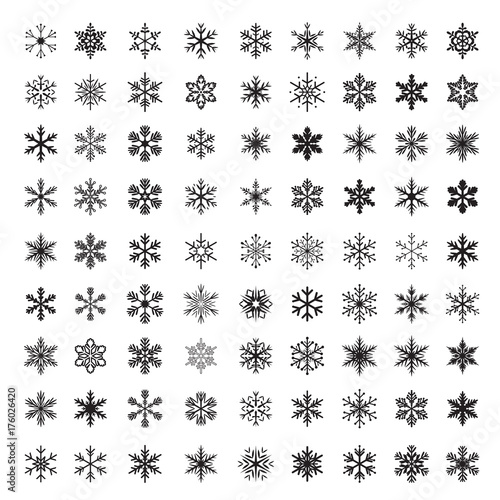 Big collection of Vector Snowflakes.