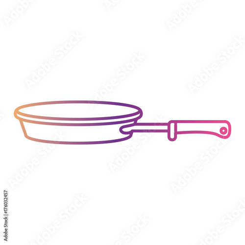 stewpan with handle silhouette gradient color from magenta to purple