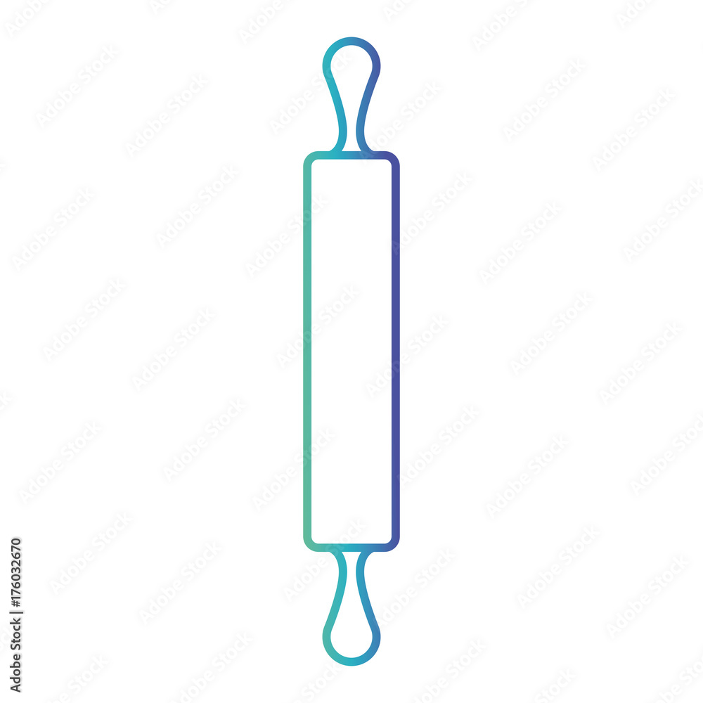 wooden rolling pin silhouette gradient color from purple to blue wooden rolling pin silhouette gradient color from purple to blue