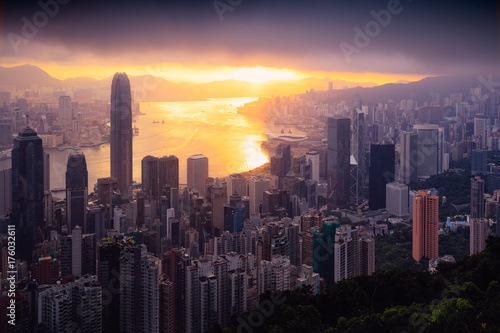 Hong Kong Sunrise  View from The peak  Hong Kong