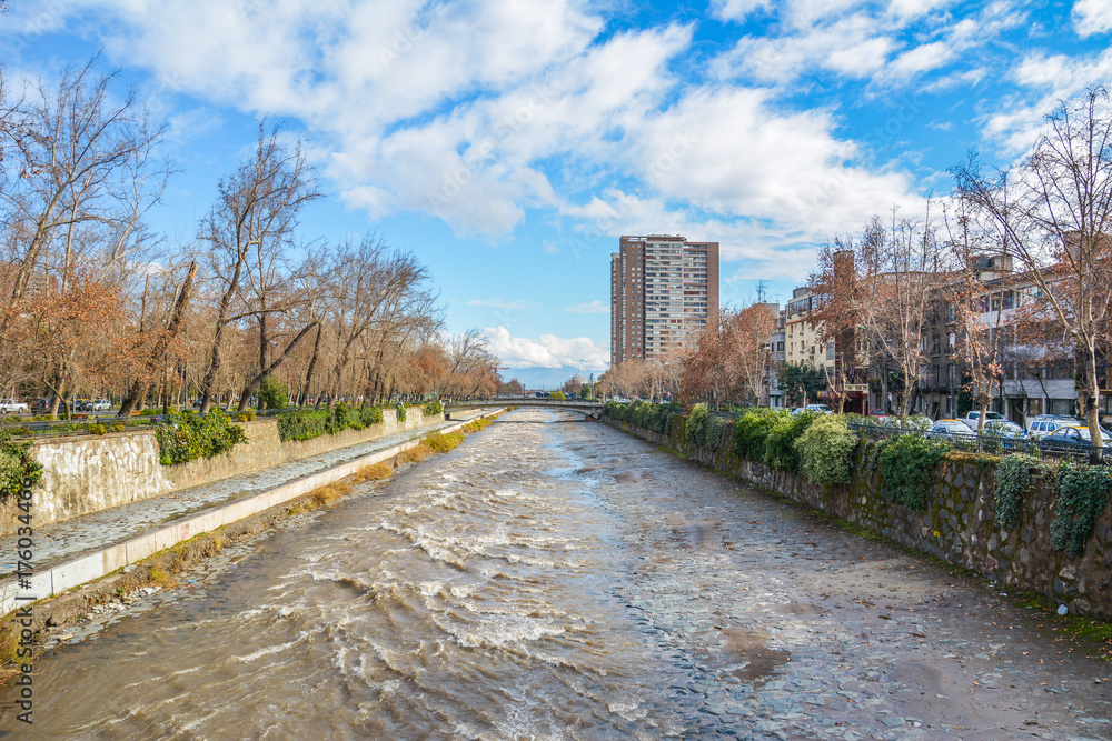 Machopo river in Santiago Chile