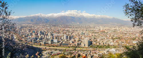 Panoramic view of Santiago city