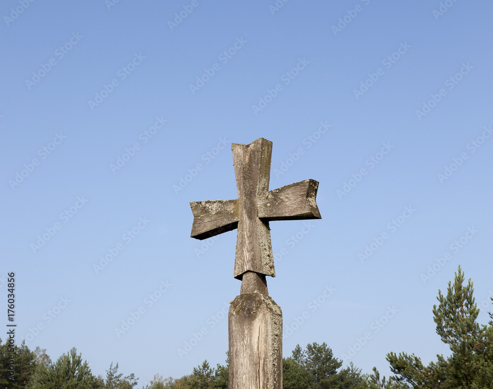 Religious wooden cross