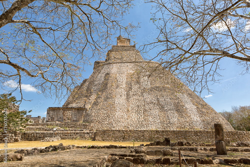 ruins of the prehispanic town of Uxmal, a Unesco World Heritage site