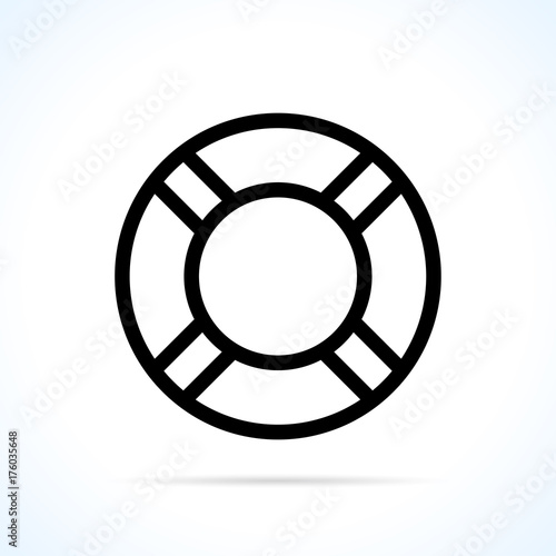 life buoy icon on white background