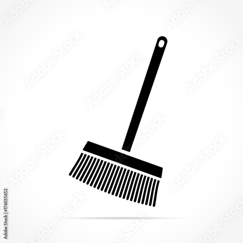 broom icon on white background