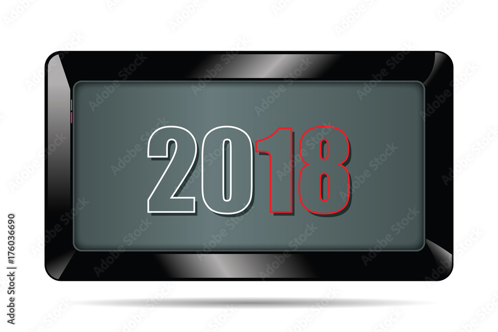 2018 Happy New Year or Christmas Background creative greeting card design. 2018 Happy New Year or Christmas Background creative greeting card design.