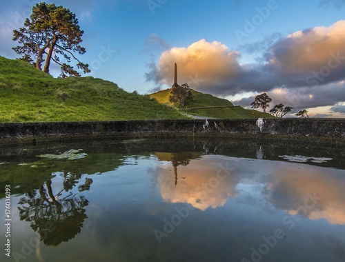 one tree hill reflection, Auckland, New Zealand