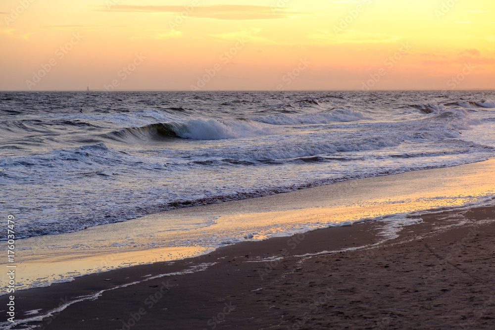 Ocean beach at sunset Ocean beach at sunset