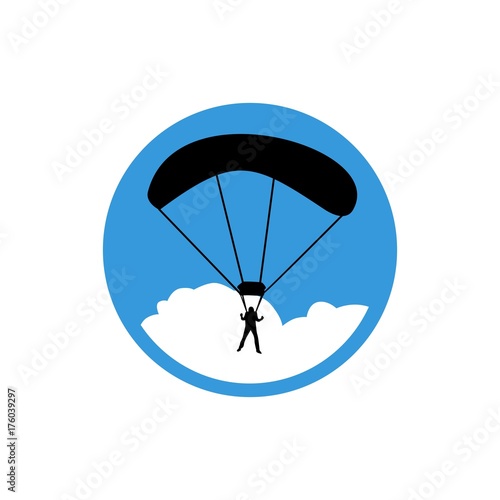 Parachuting, Hang Gliding, Paragliding, Skydiving Logo Illstration