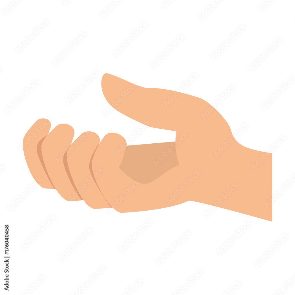 hand receiving isolated icon hand receiving isolated icon