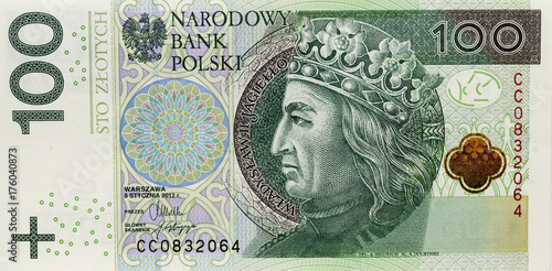 Polish banknotes, money photo