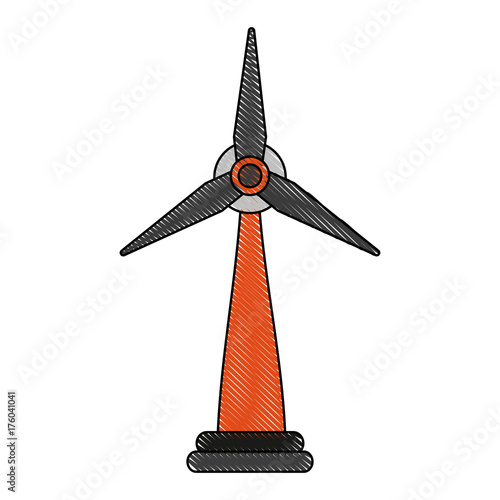 wind turbine icon image vector illustration design