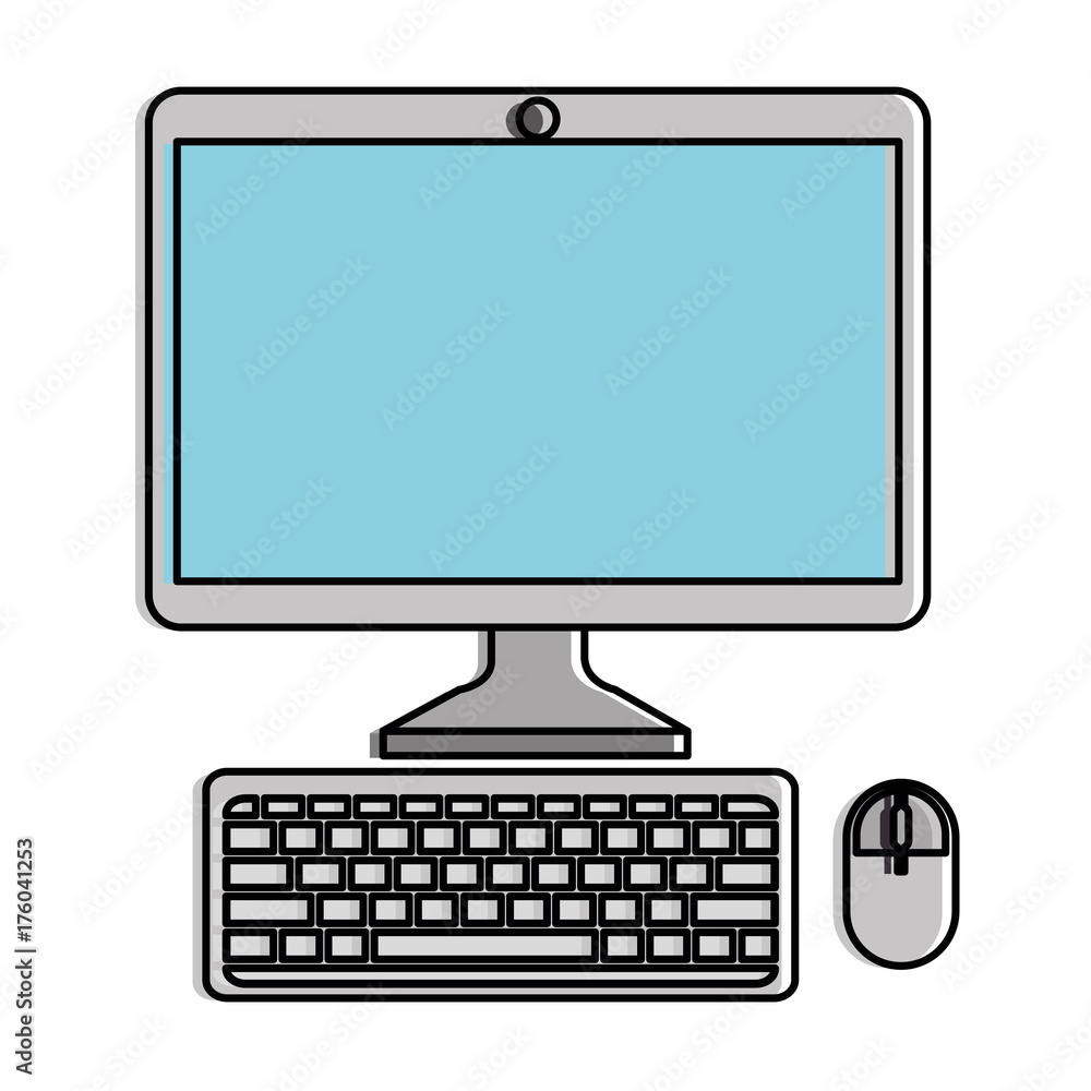 computer desktop isolated icon computer desktop isolated icon