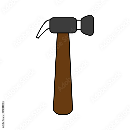 hammer tool icon image vector illustration design