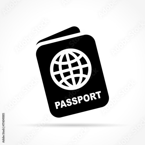 passport icon on white background